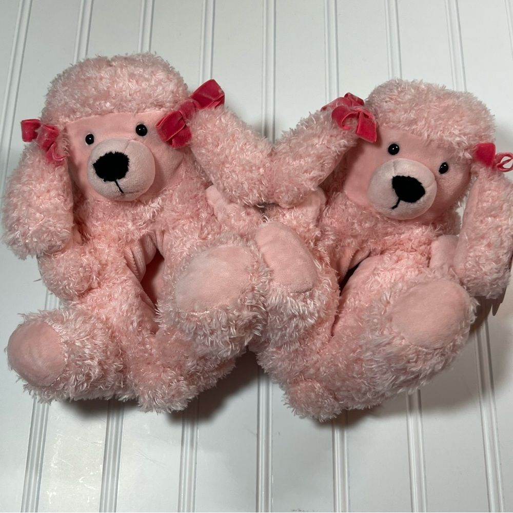 Wonder Nation Pink Poodle Kids Slippers Size 7/8 NWT